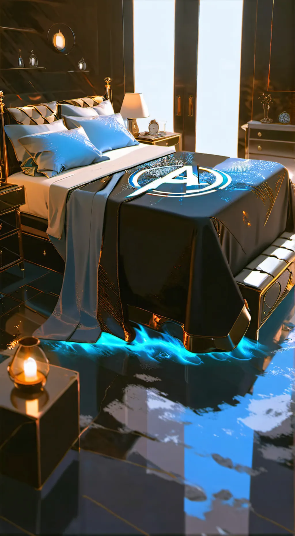 ai character: avengers sleep background