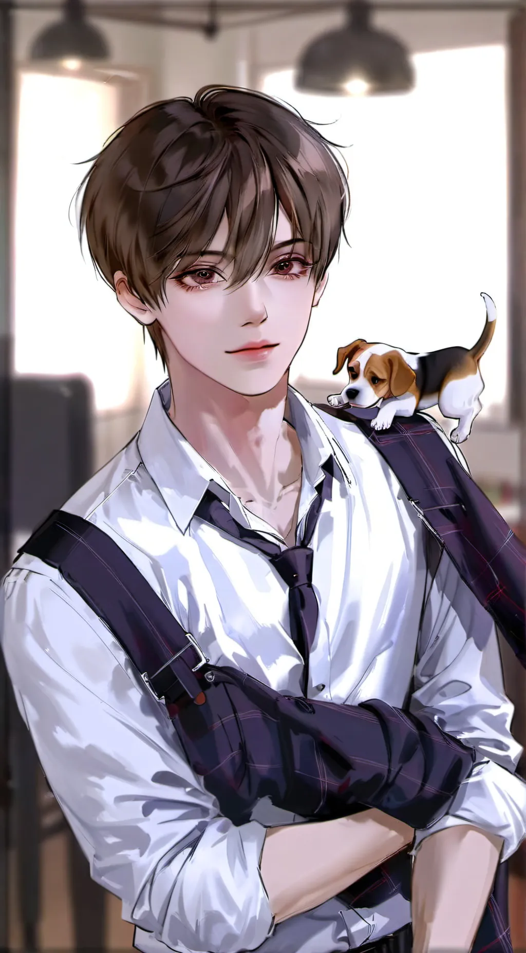 ai character: Beagle Spirit Houn background