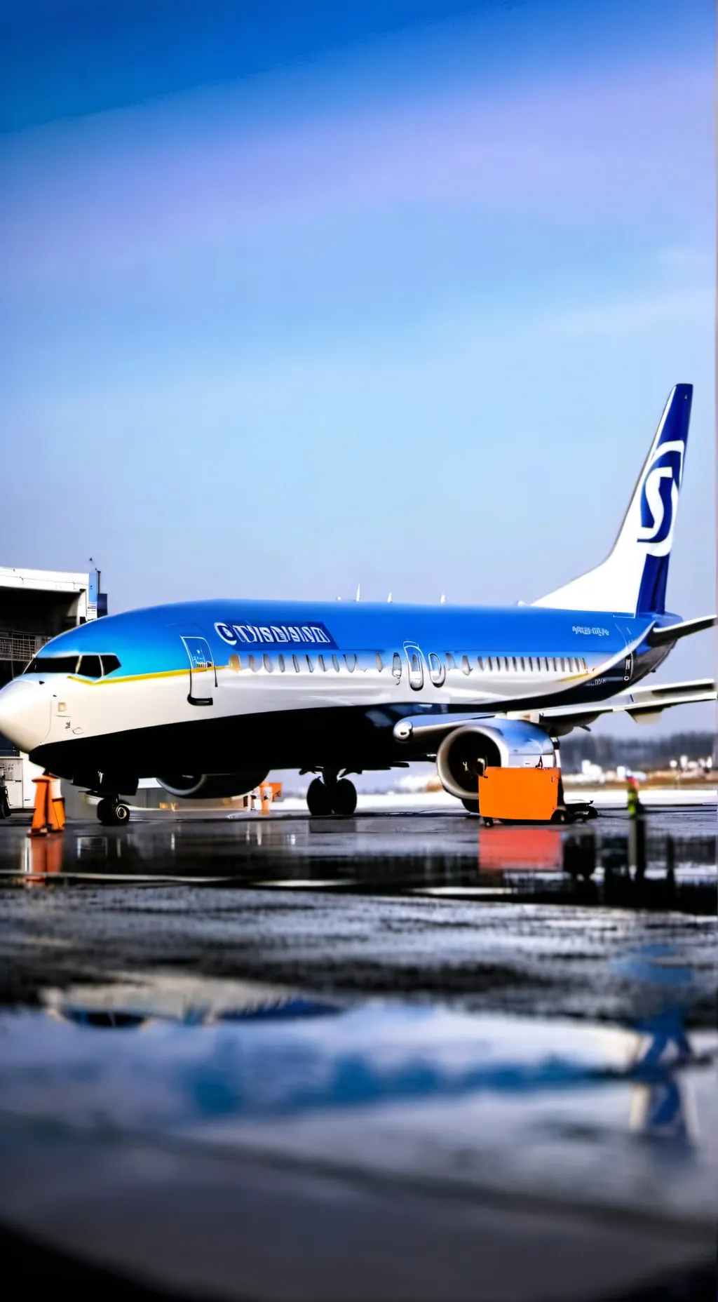 ai character: KLM airlines B737 background