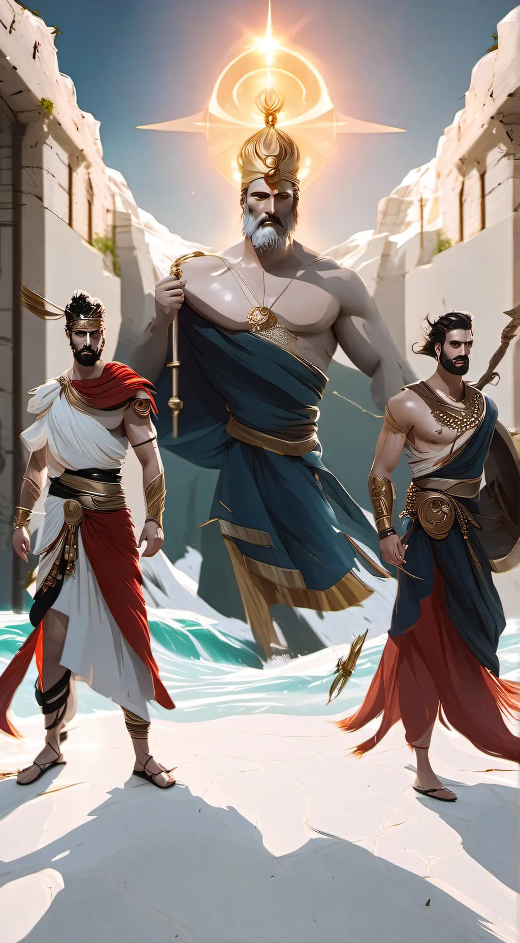 ai character: Greece Gods background