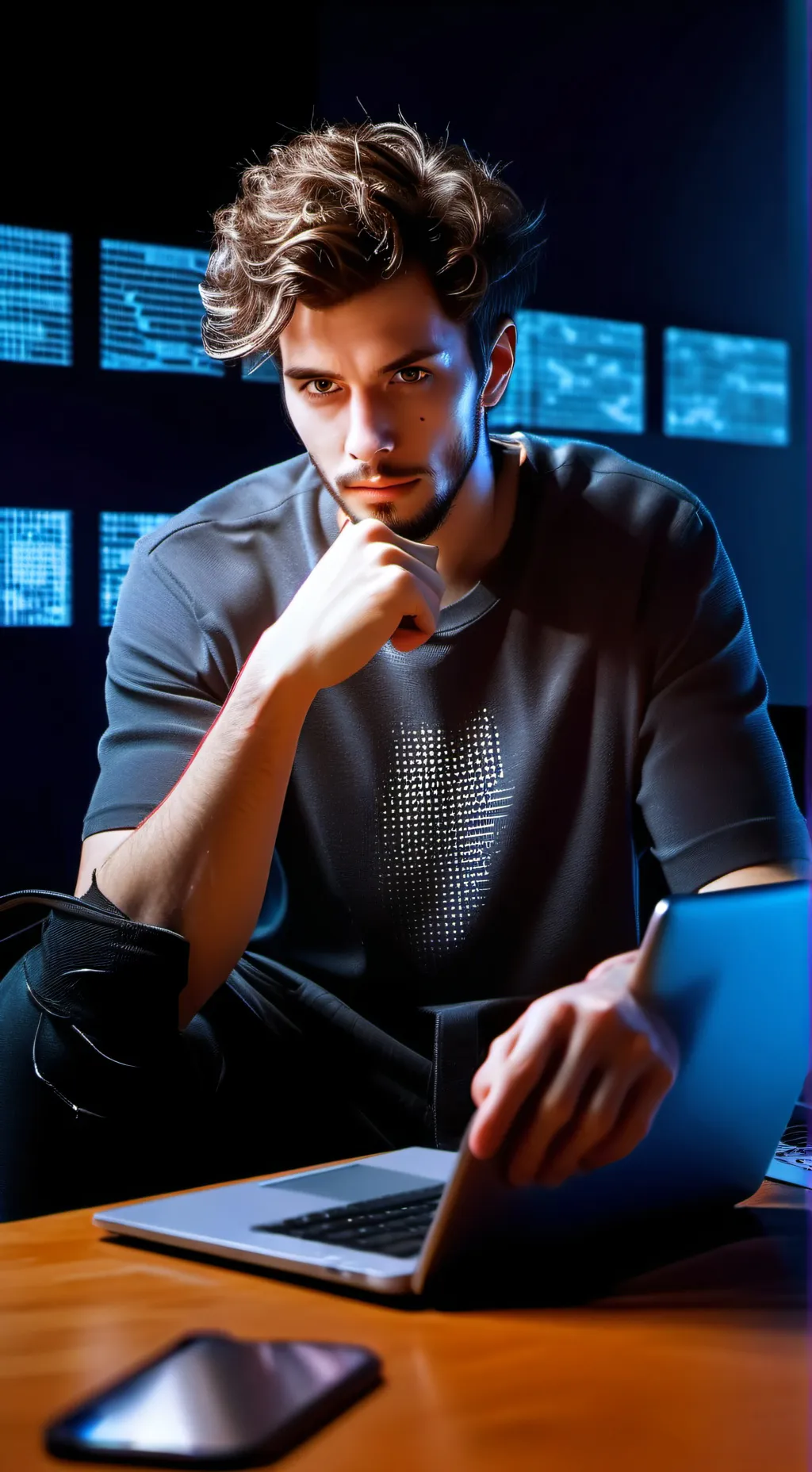 ai character: The Infinite Code  background