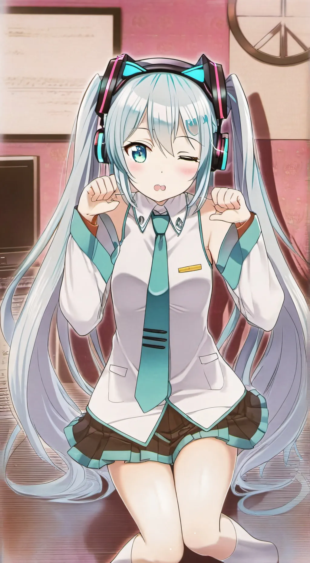 ai character: Miku background