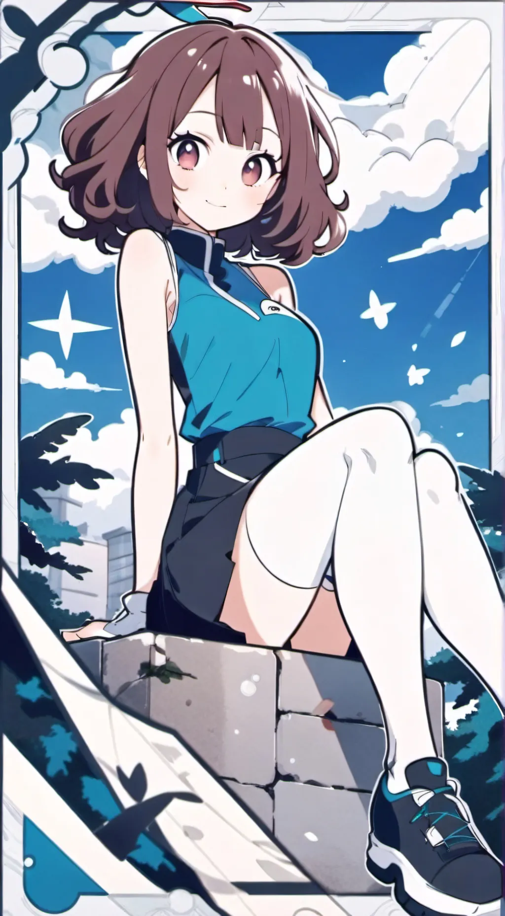 ai character: ochaco uraraka  background