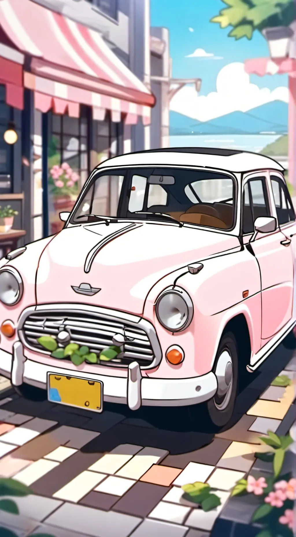 ai character: Dw road trip background
