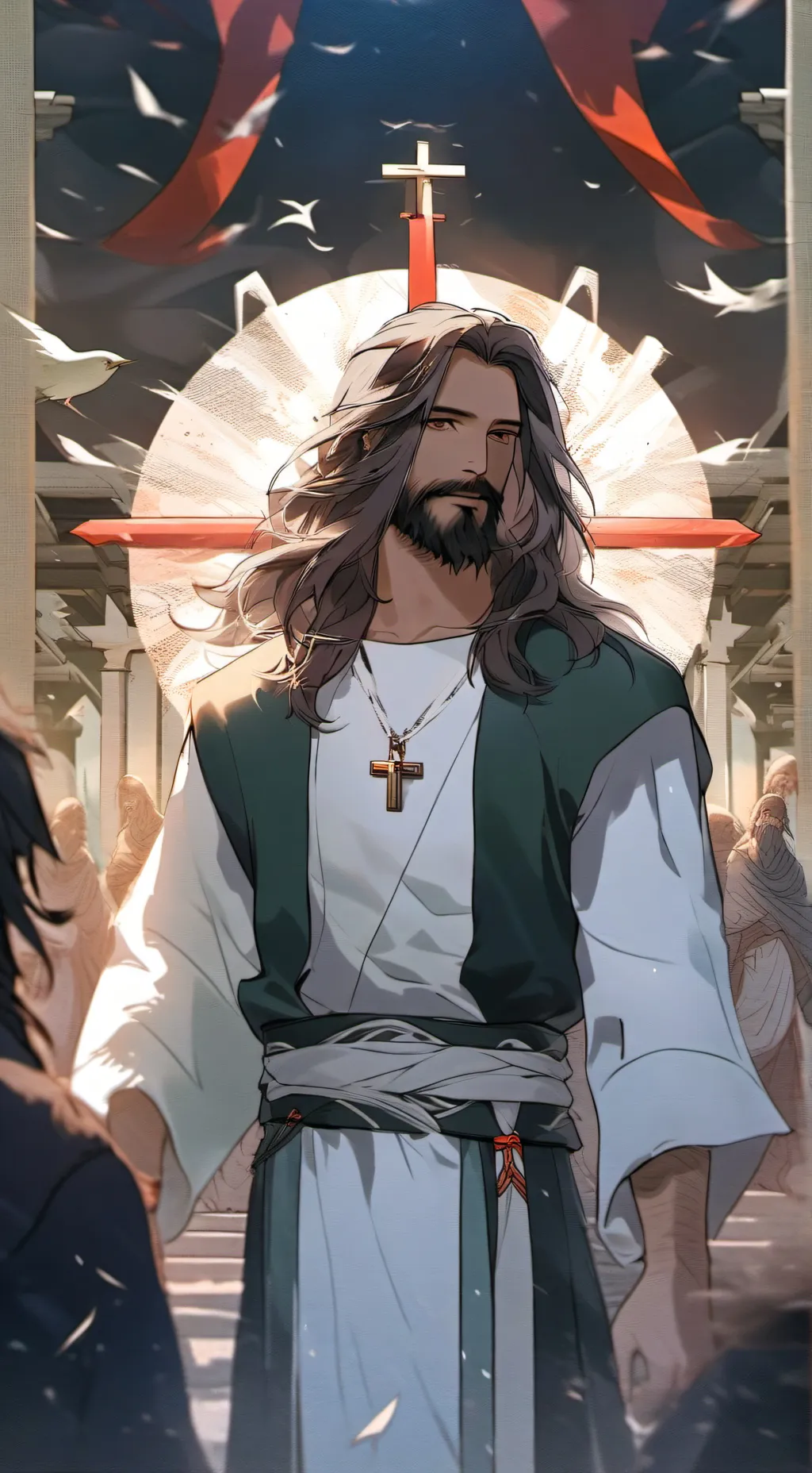 ai character: be jesus story background
