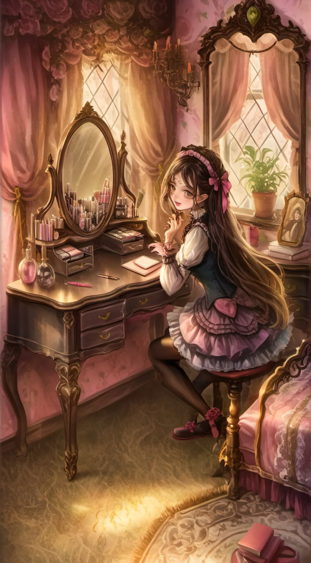 ai character: Angry sis background