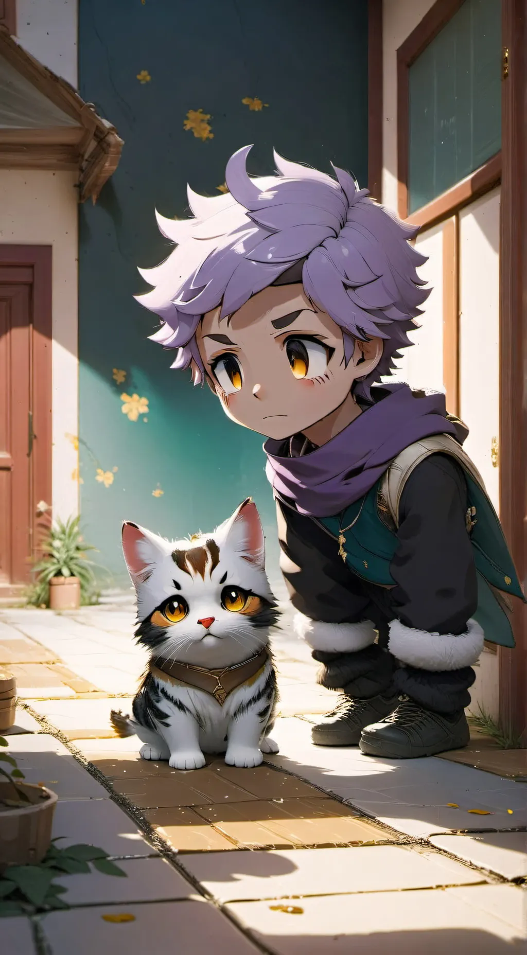 ai character: catnap machucado  background