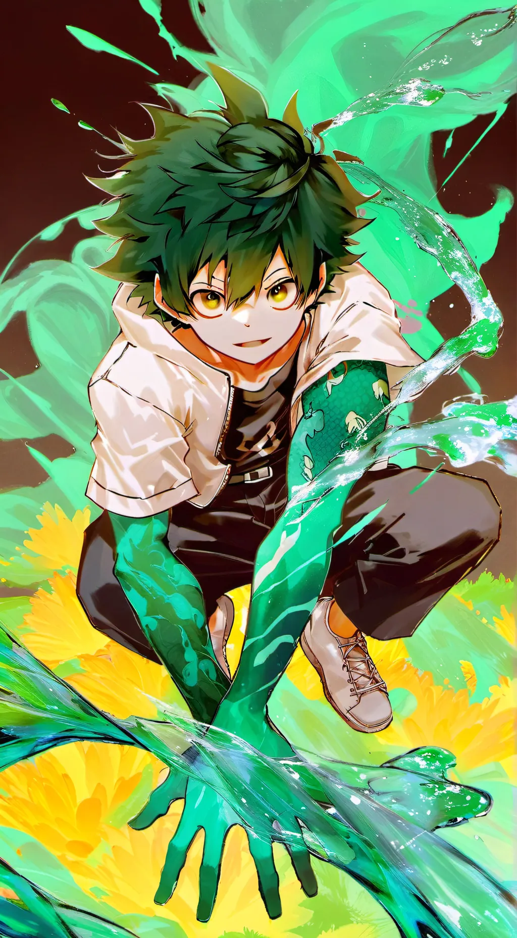 ai character: Mha infection AU background