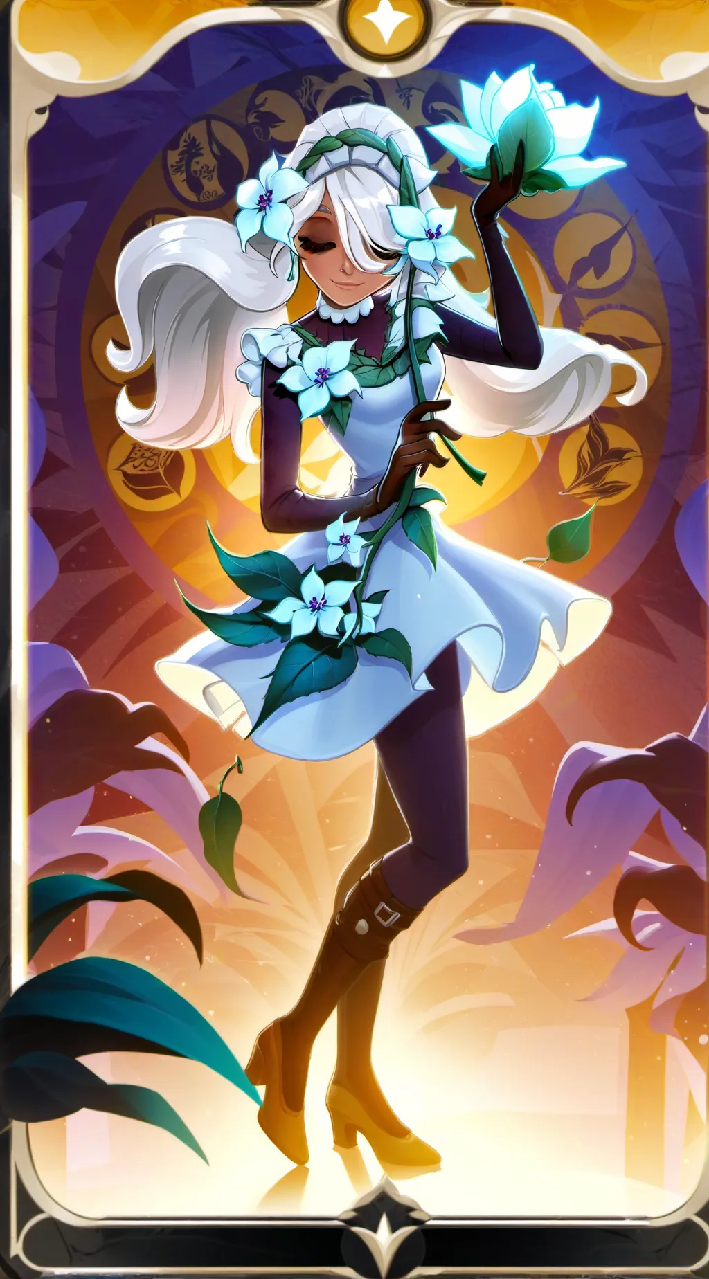 ai character: Lotus background