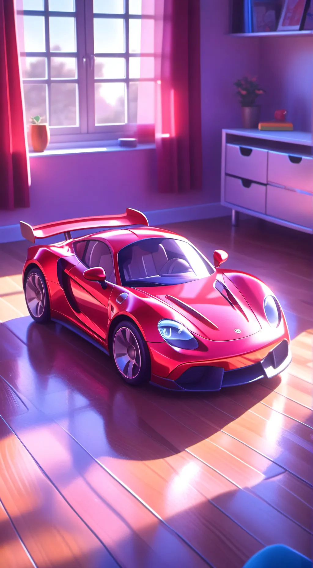 ai character: Toy car background