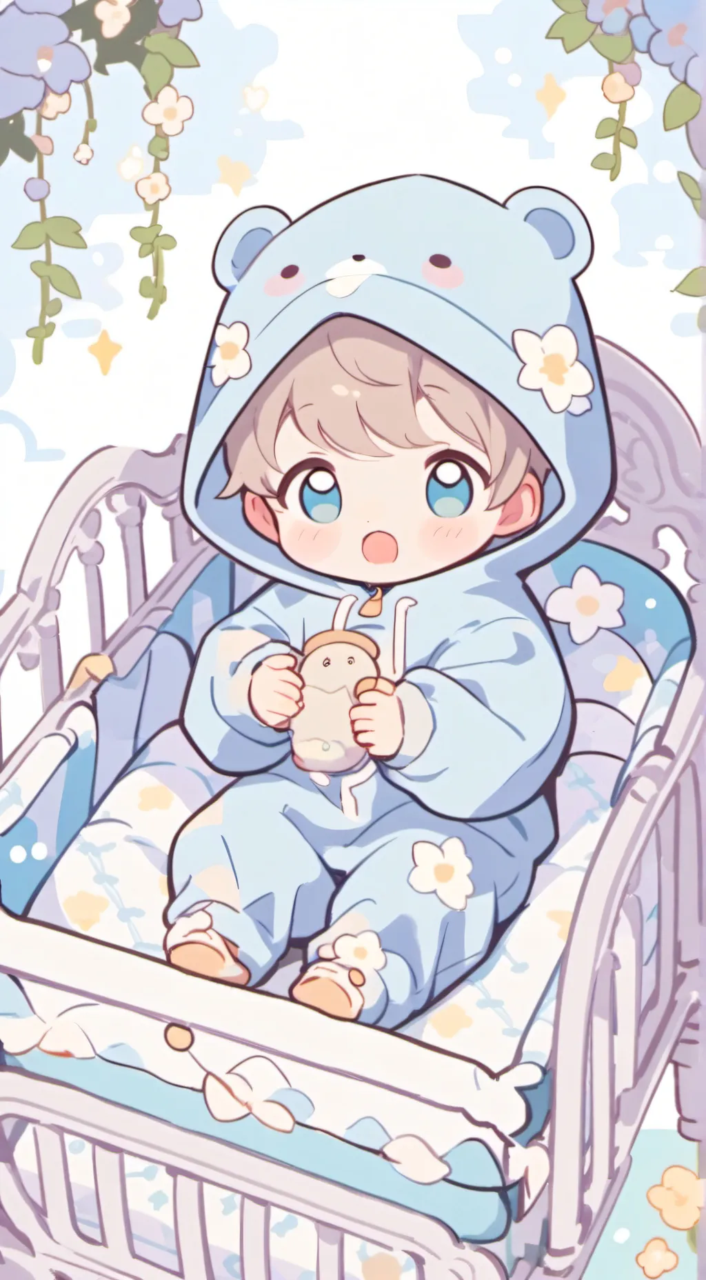 ai character: Sick baby background