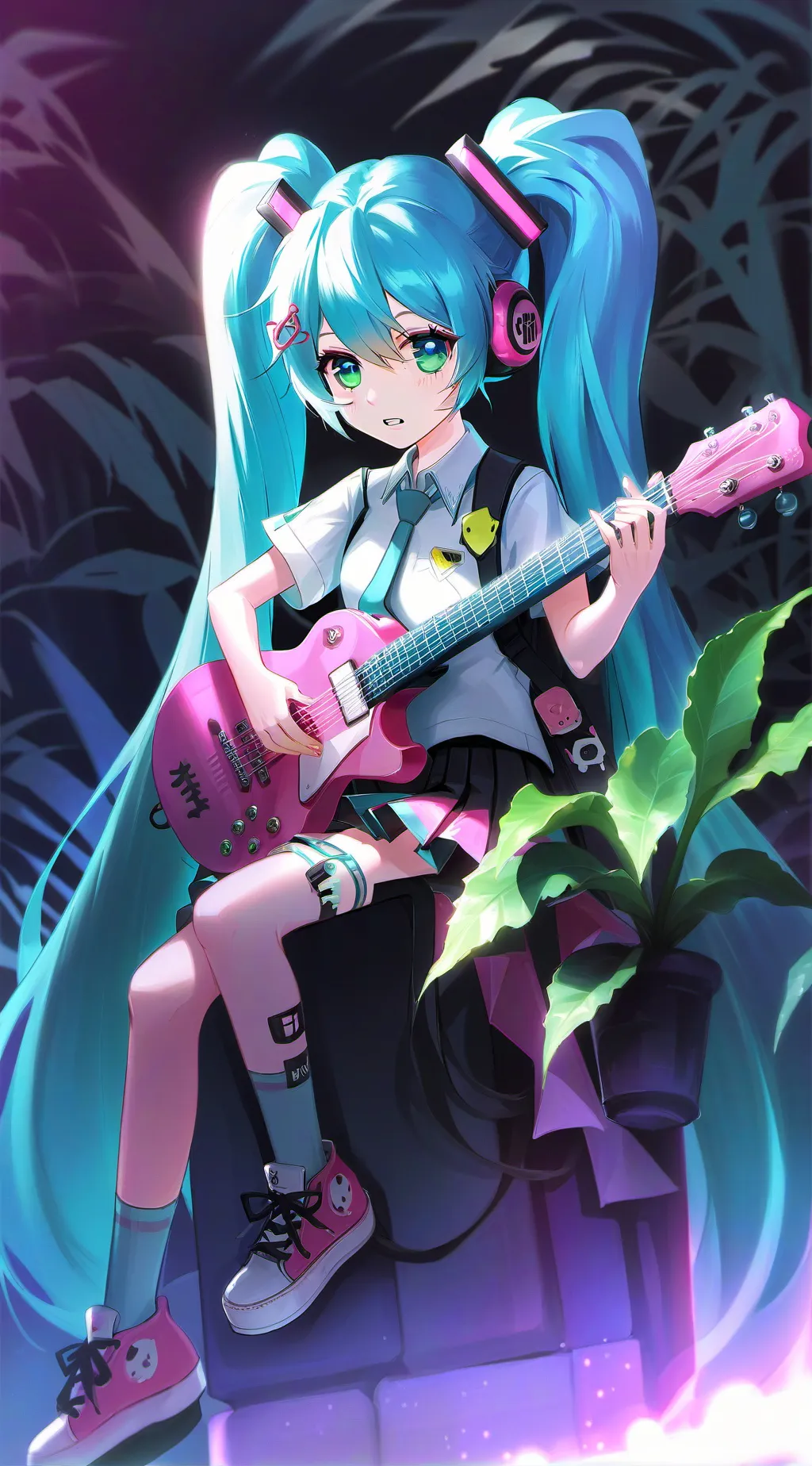ai character: miku background