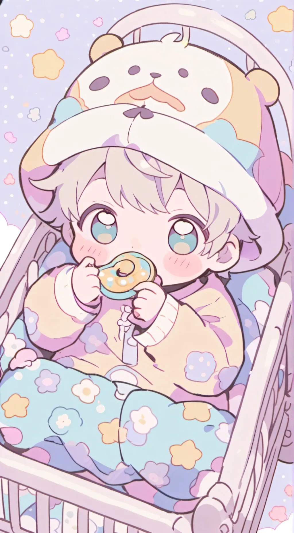 ai character: Baby Store background