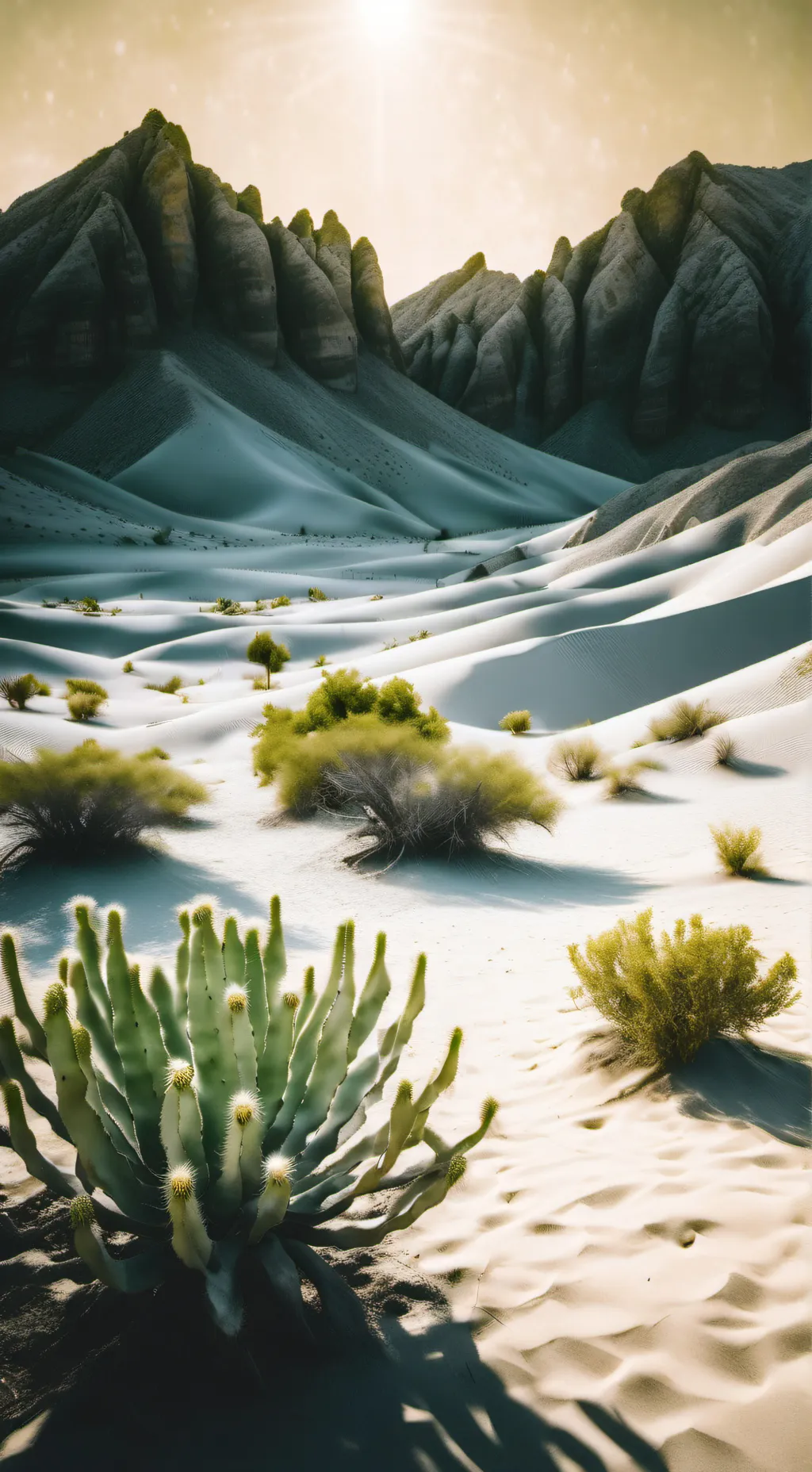ai character: Open desert background