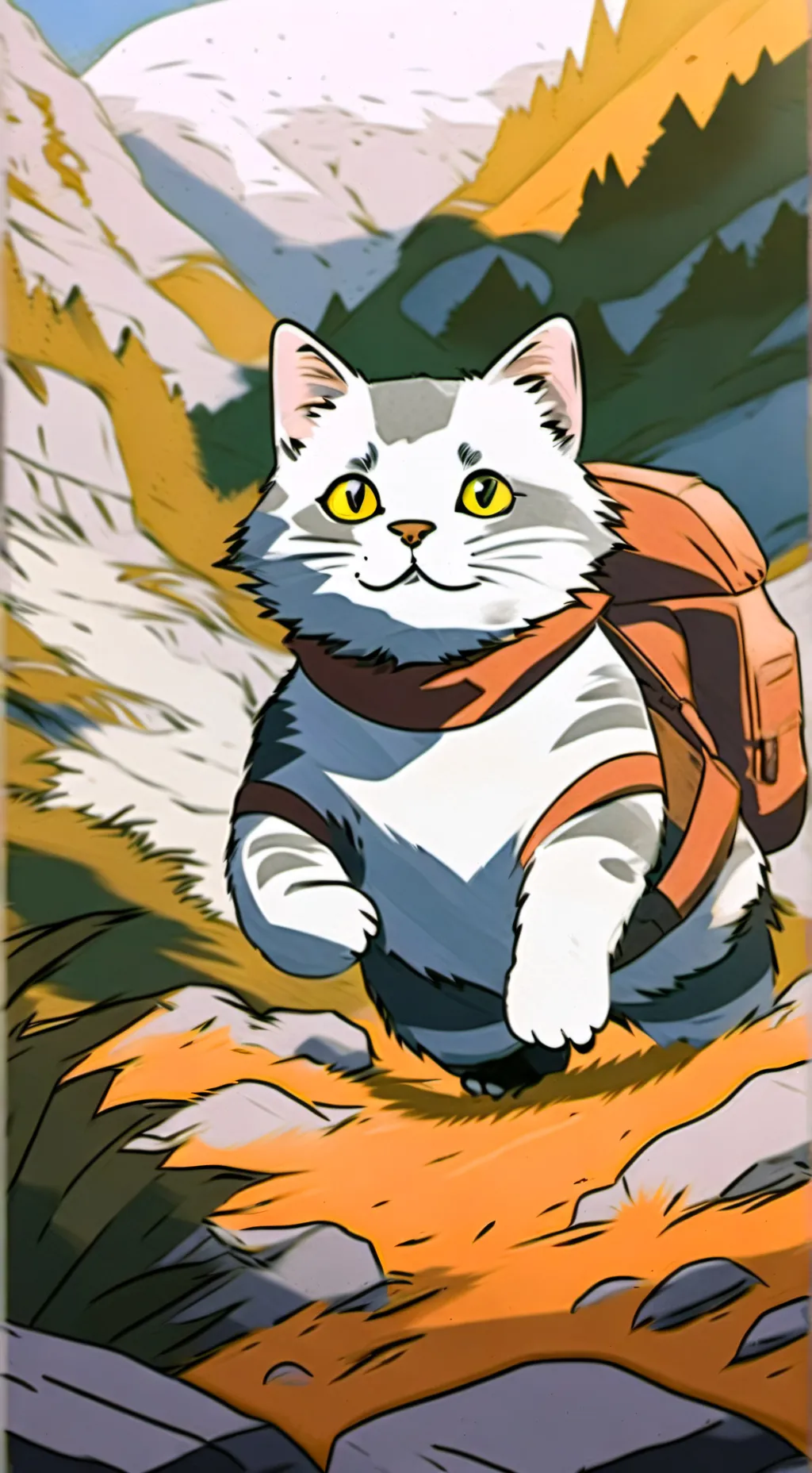 ai character: El gato explorador background