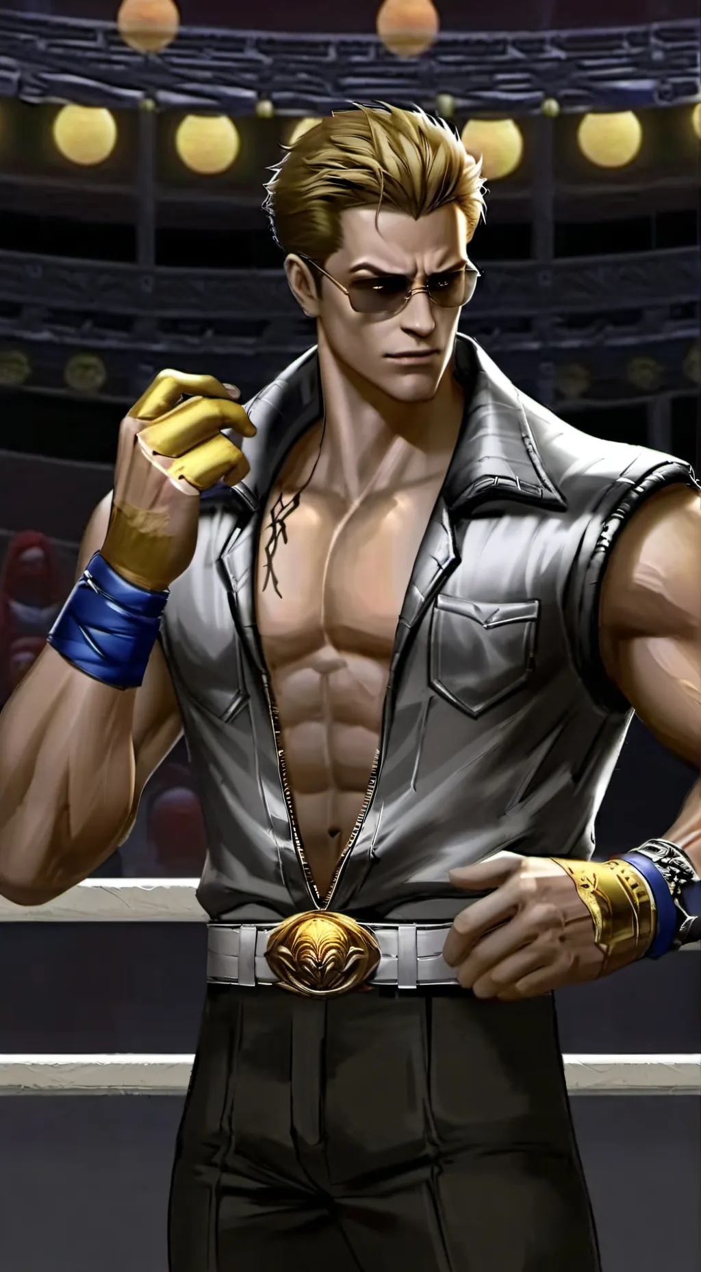 ai character: Johnny Cage background