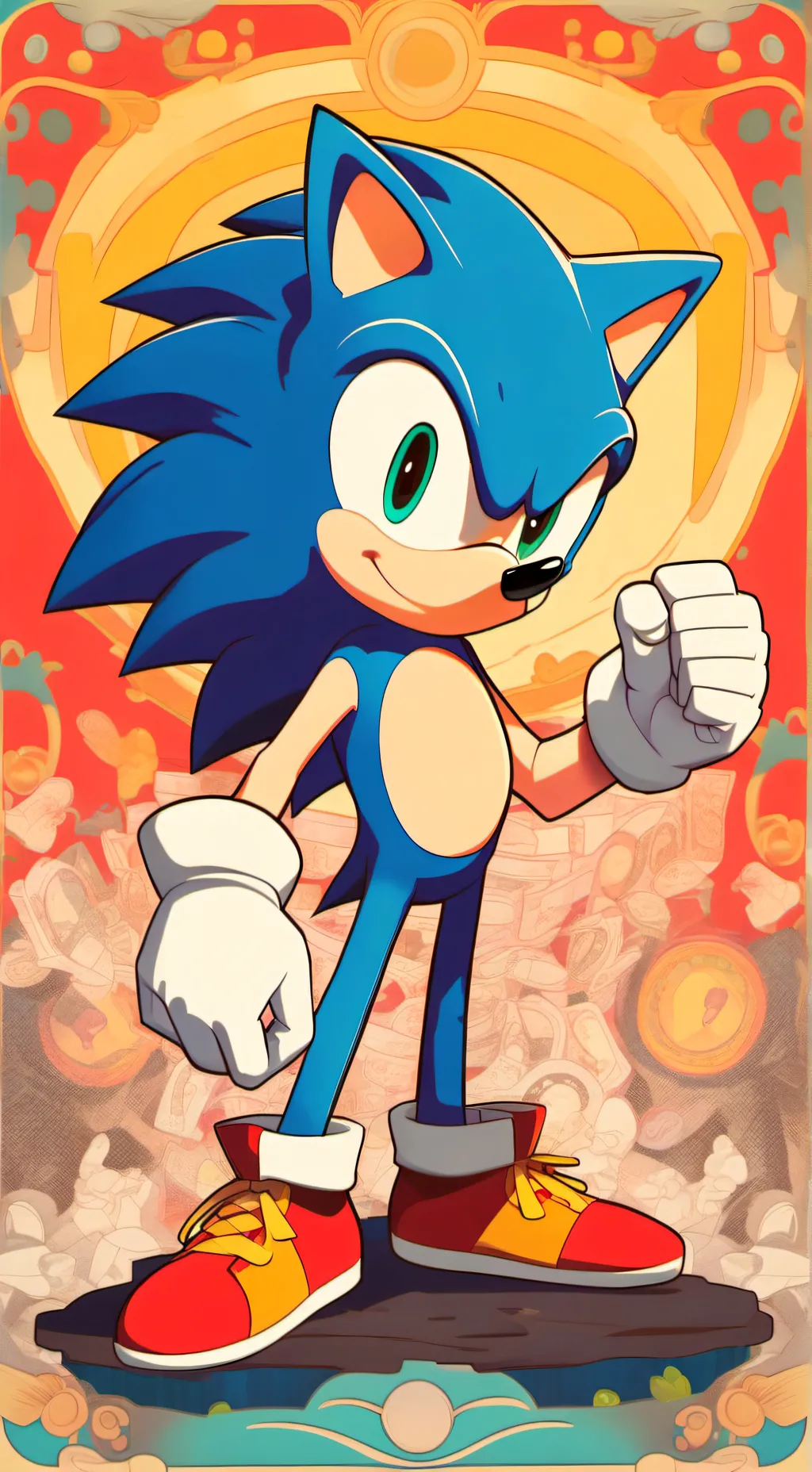 ai character: Sonic the hedgehog background