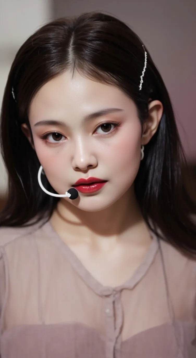 ai character: Kim Jennie 🤩🌸🌸 background