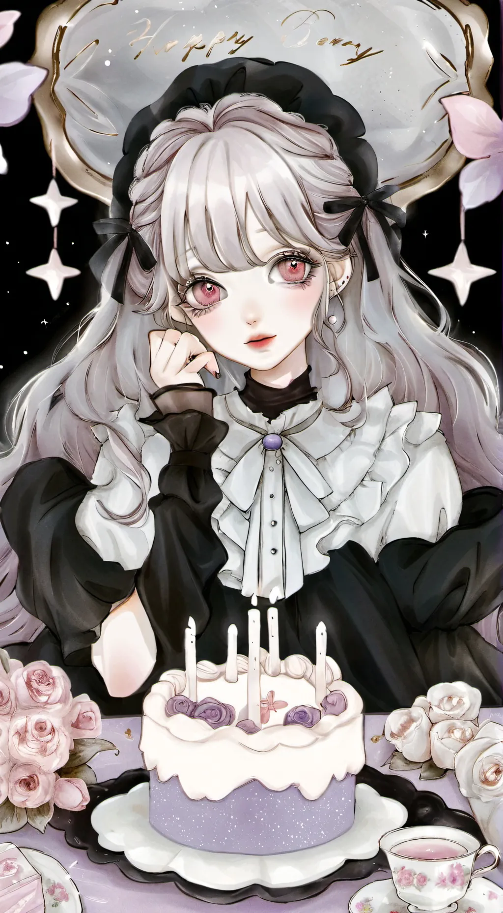 ai character:  celebrate  background