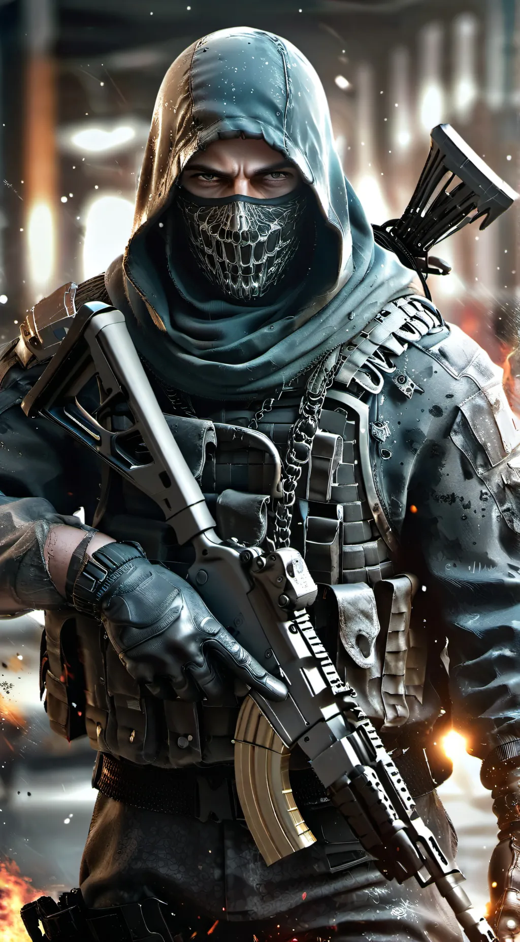 ai character: CoD Ghost background
