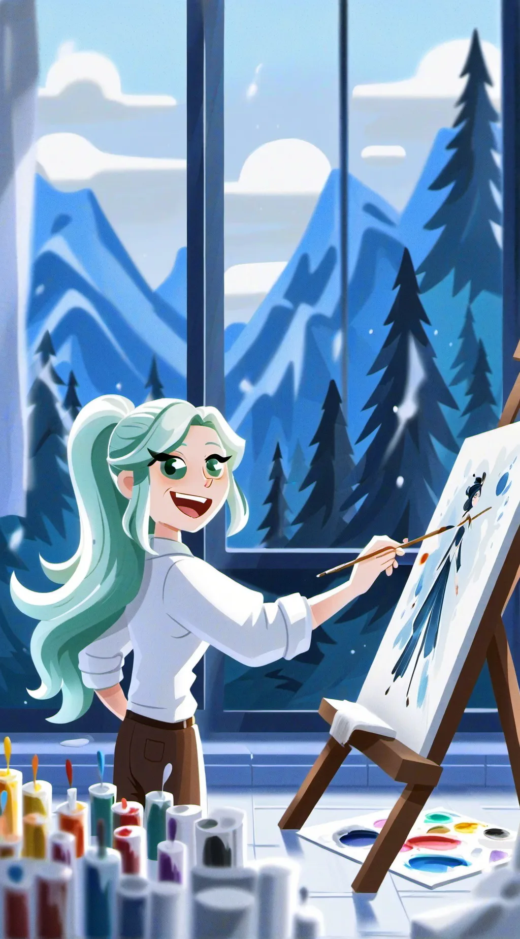 ai character: Aria background