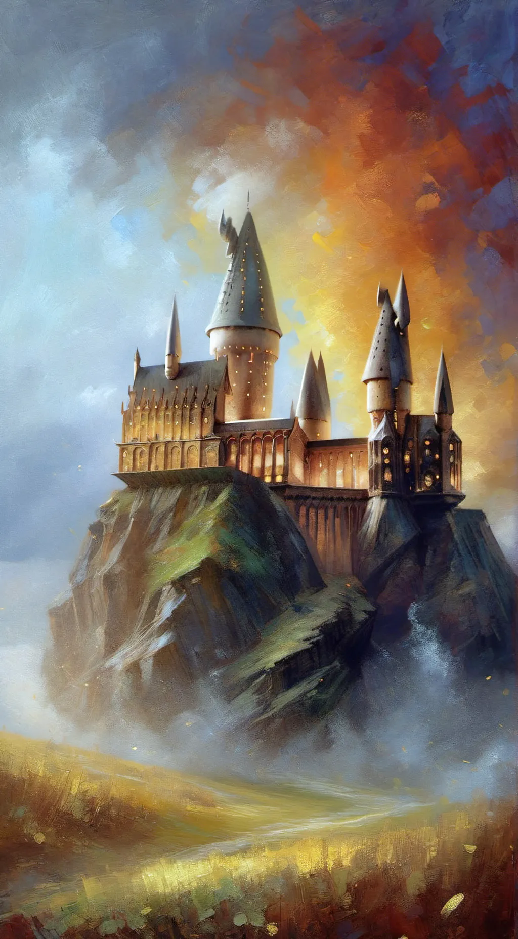 ai character: Hogwarts  background