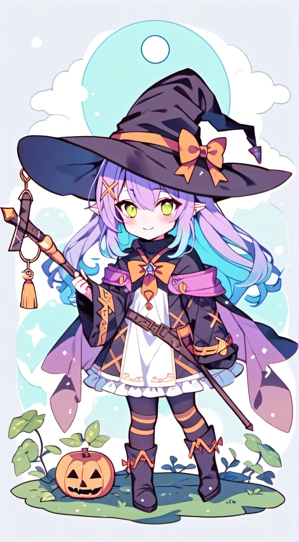 ai character: 魔法 background