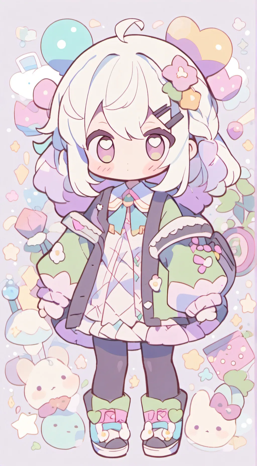 ai character: Eri on Halloween  background