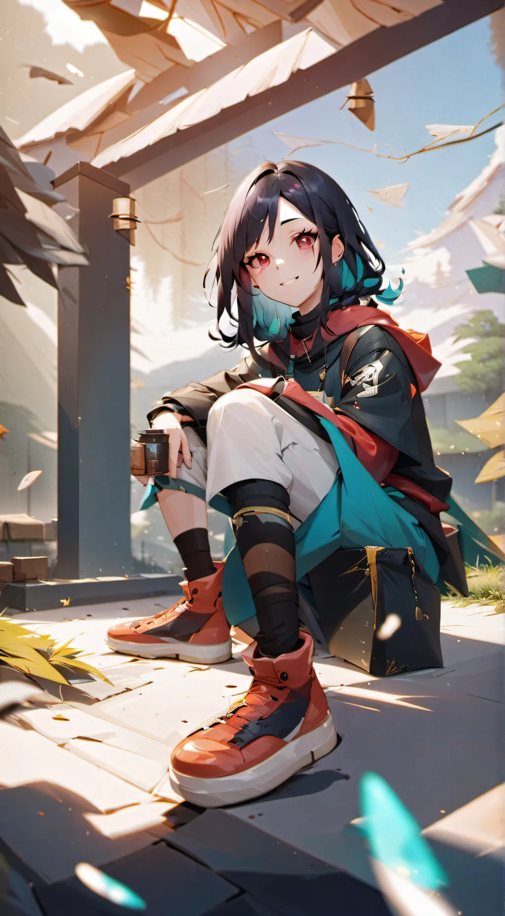 ai character: best lacradora😜😝  background