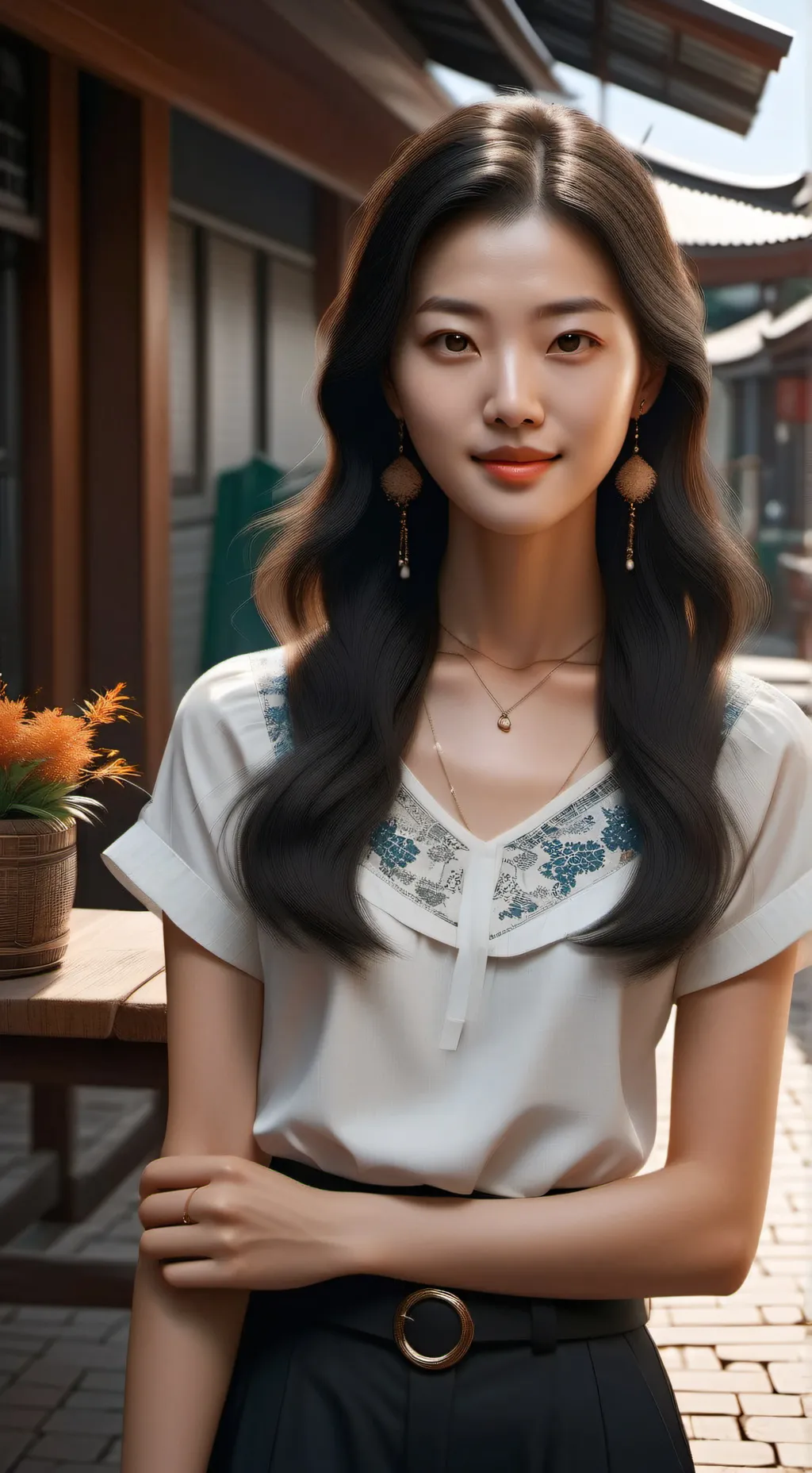 ai character: Evie Chang  background