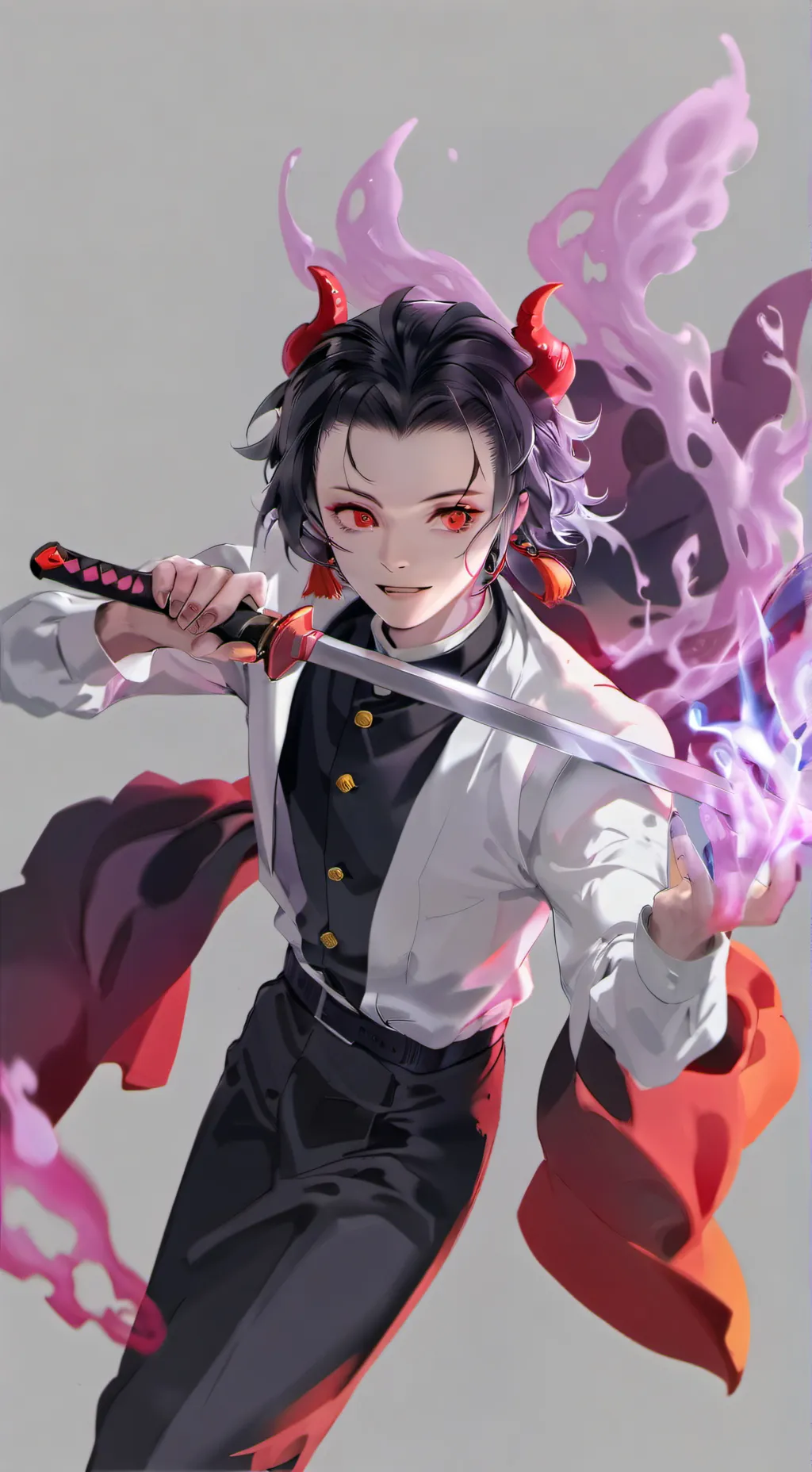 ai character: Giyu smiles?  background