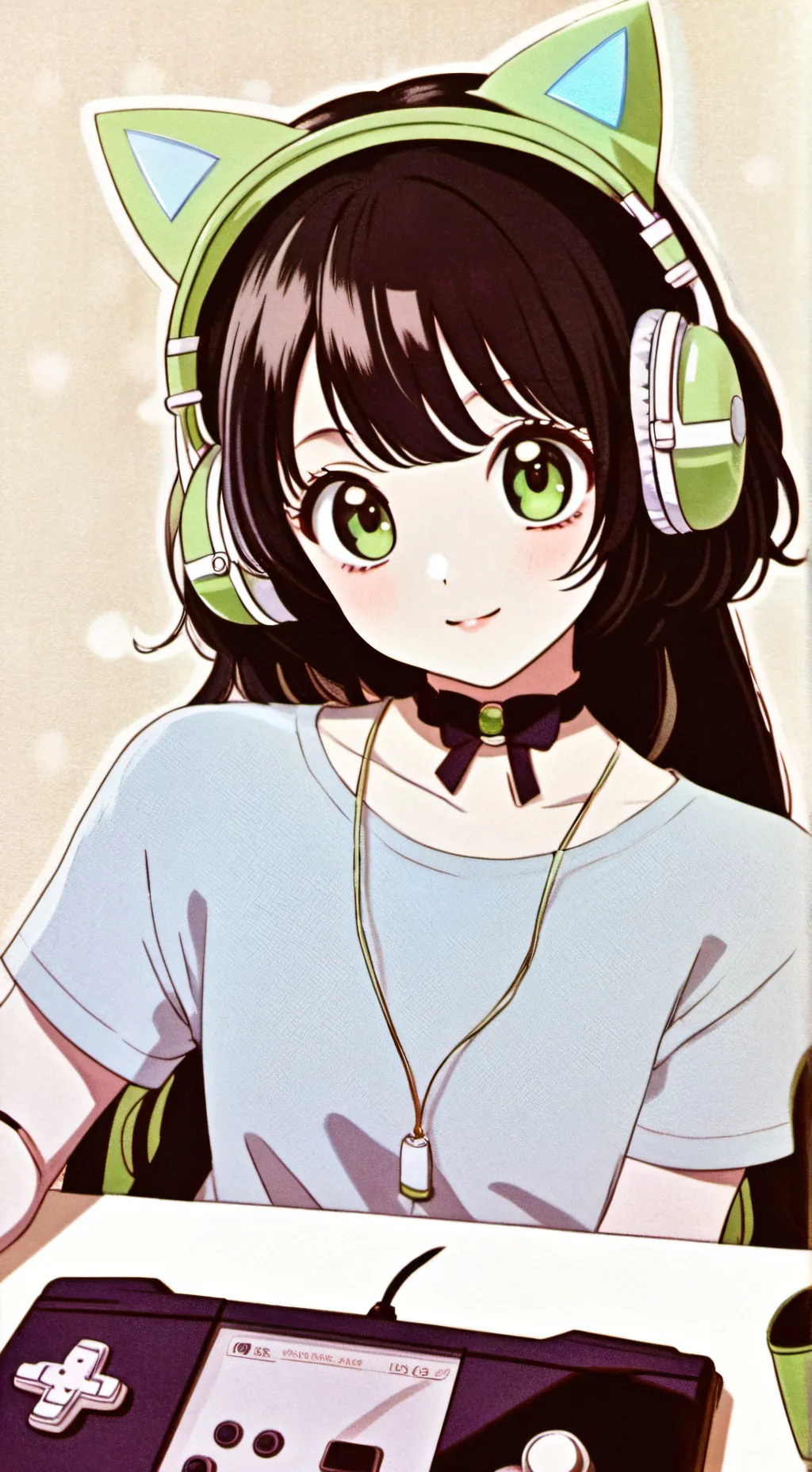 ai character: E-girl background
