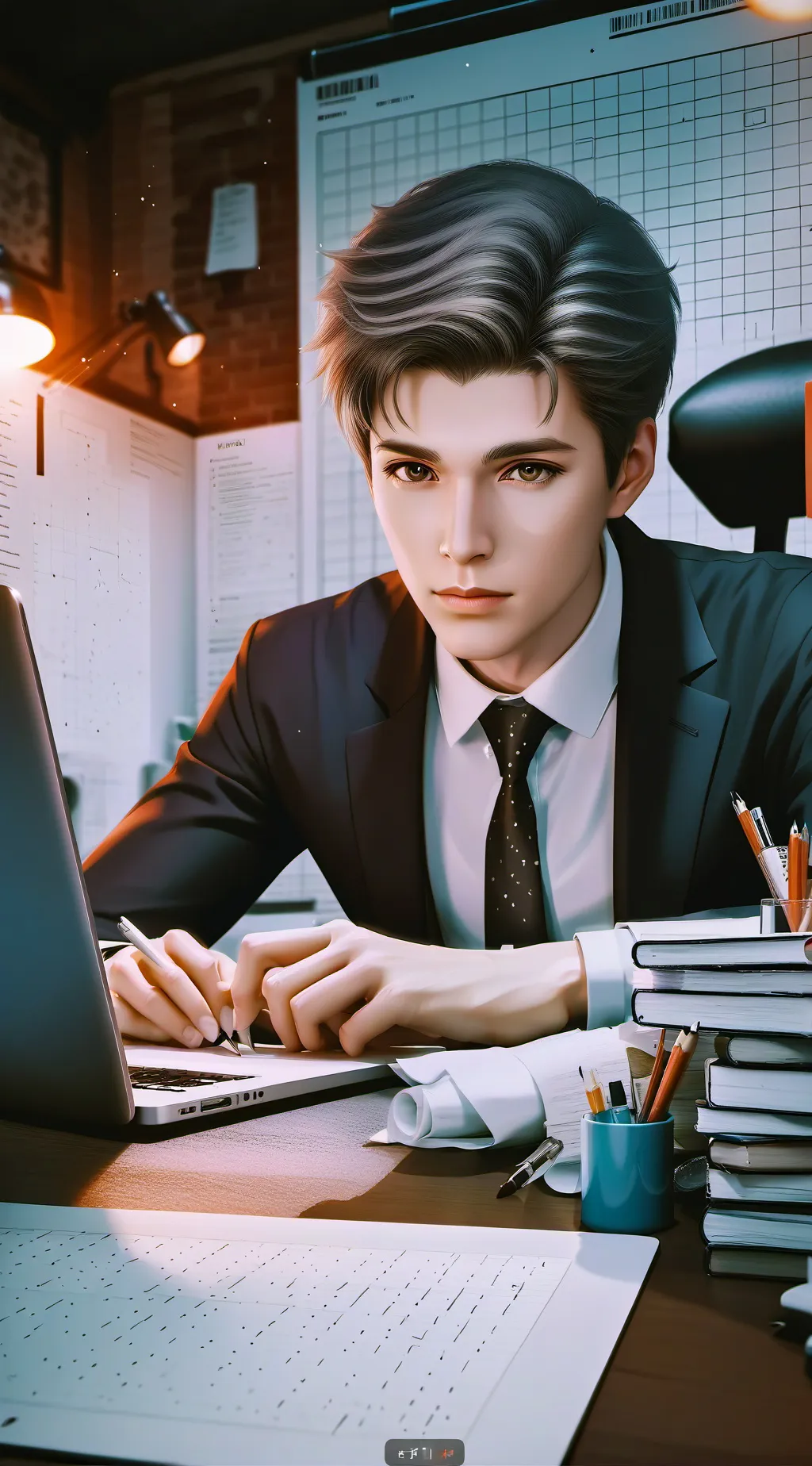 ai character: The AI Advocate Tycoon background
