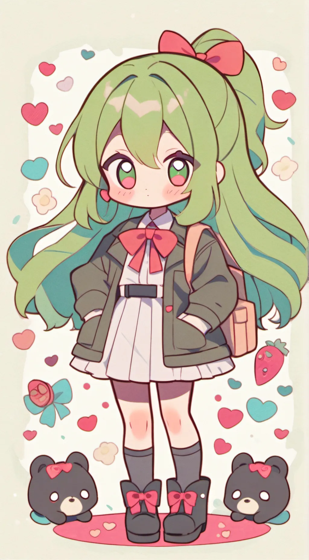 ai character: dw valetines!!!!!! background