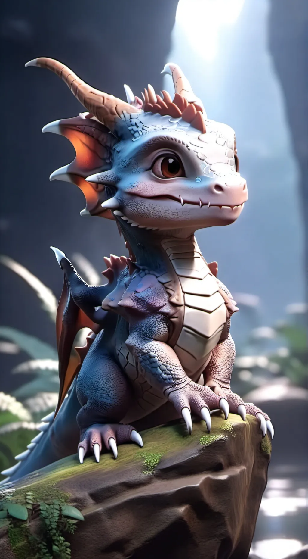 ai character: baby dragon background