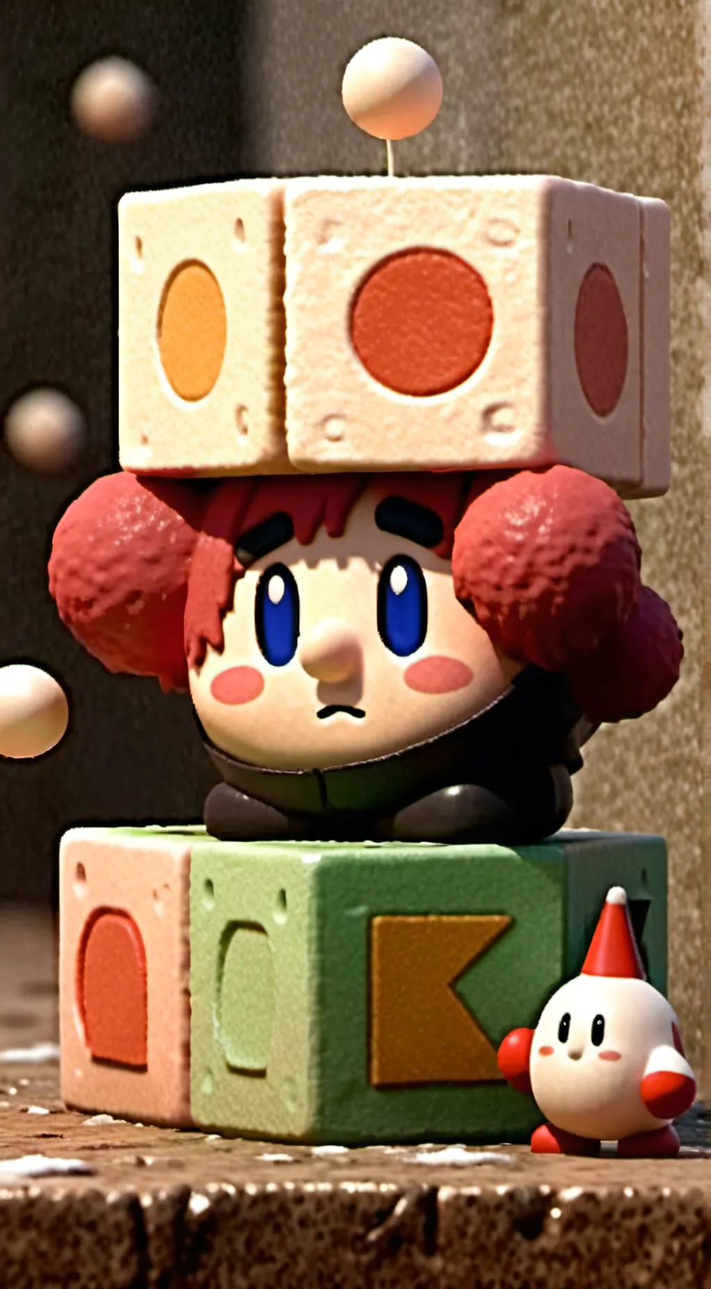 ai character: kirby and others background