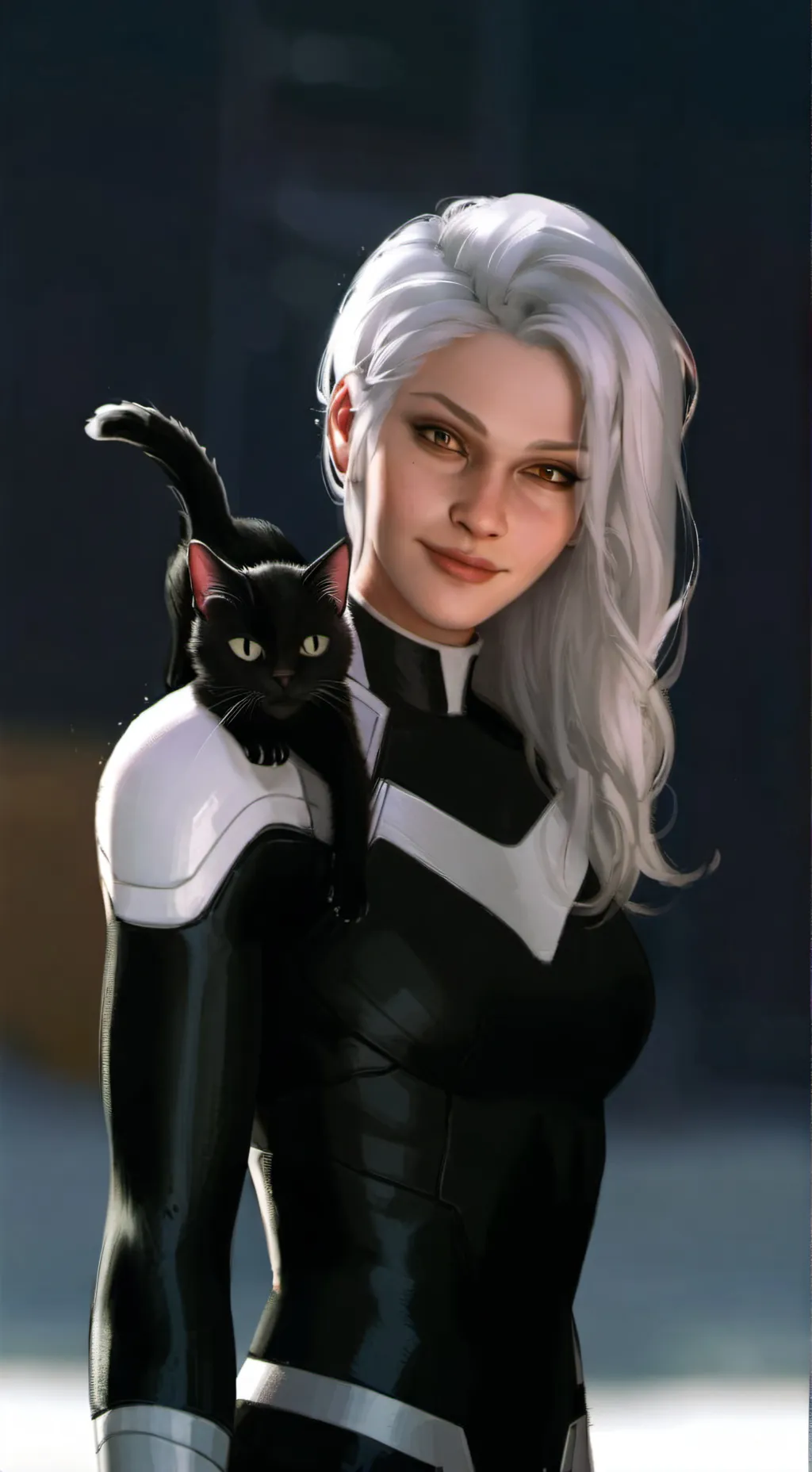 ai character: Black Cat  background