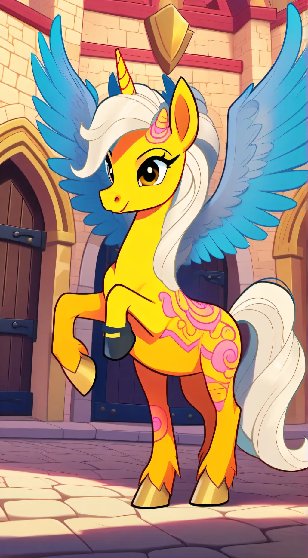 ai character: Laya Alicorn background
