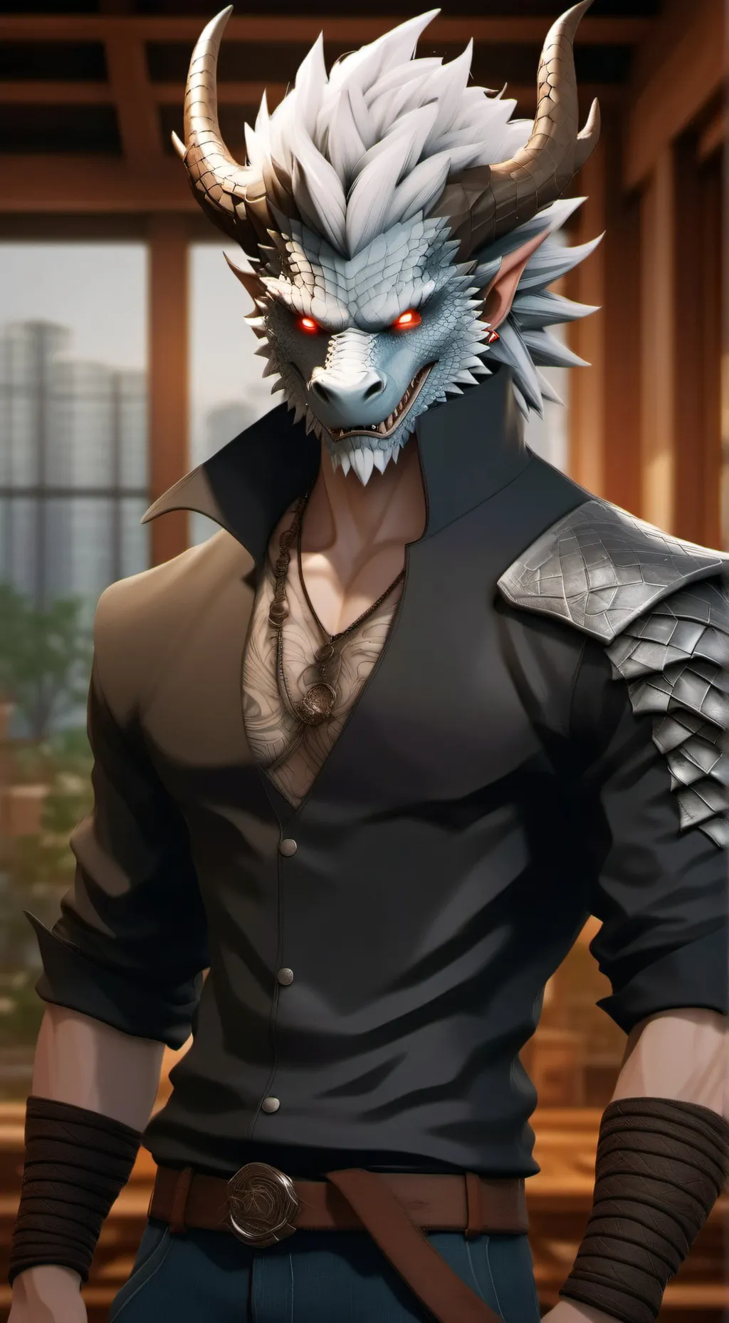 ai character: dragon or kai uzum background