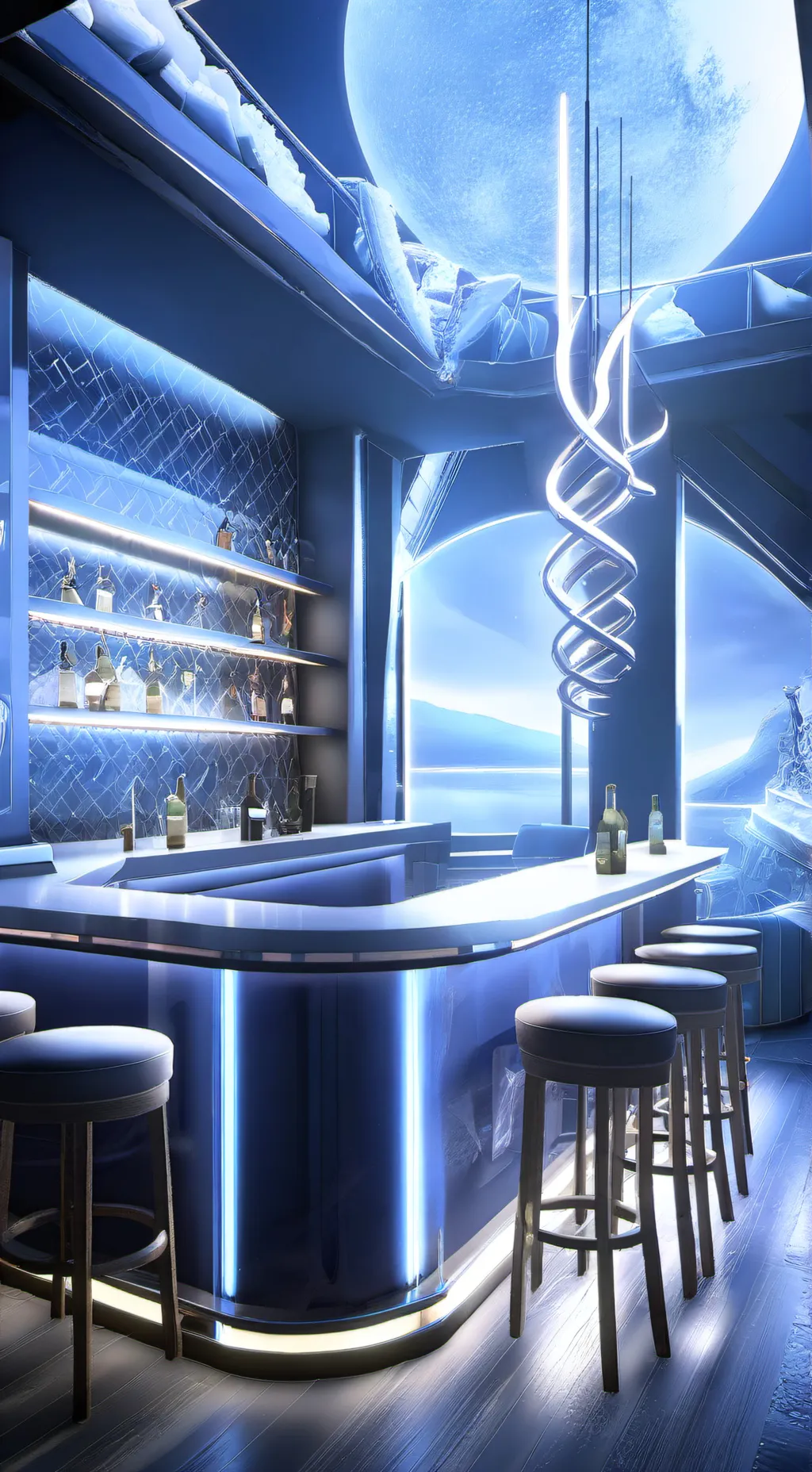 ai character: Man at bar background