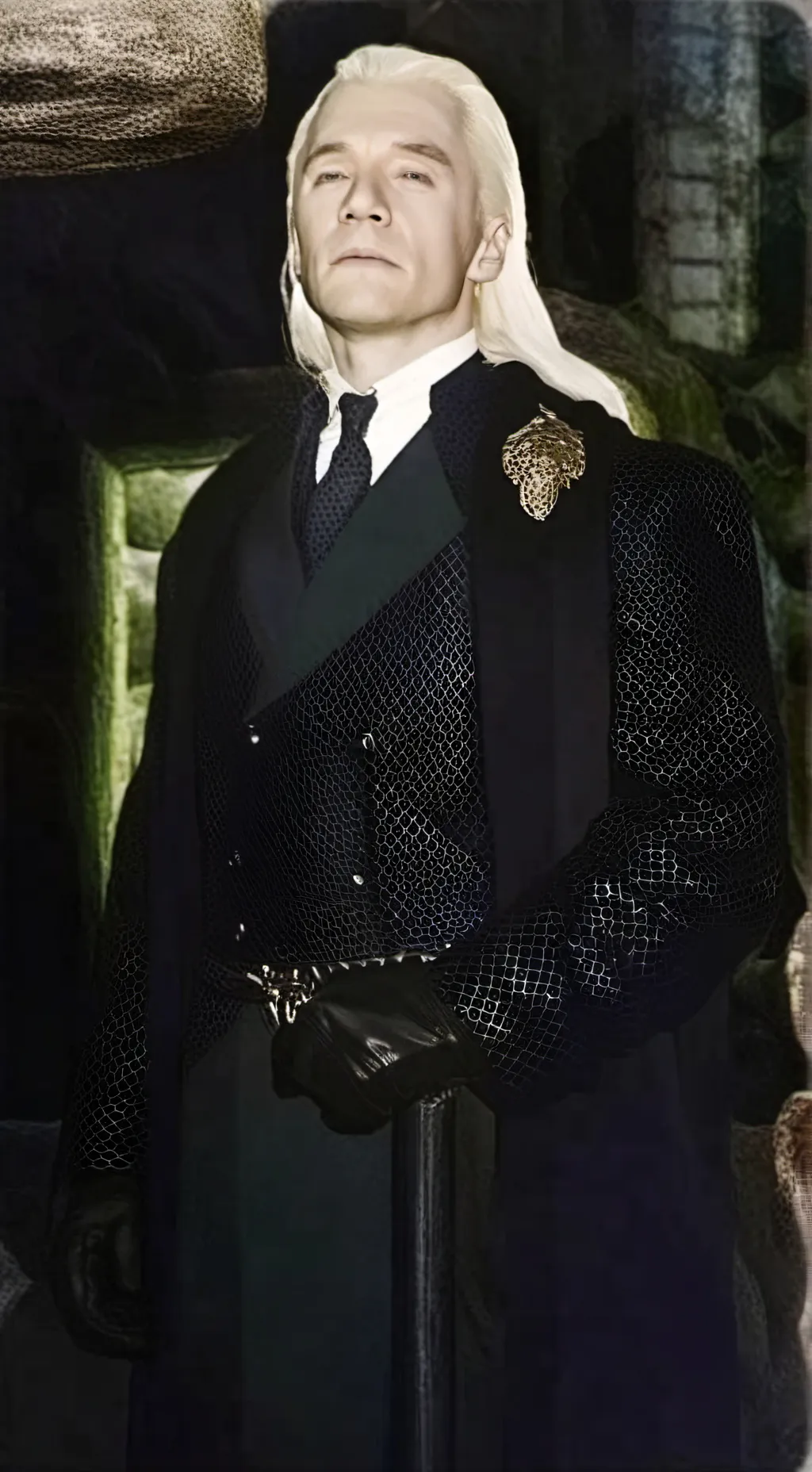 ai character: Lucius Malfoy  background