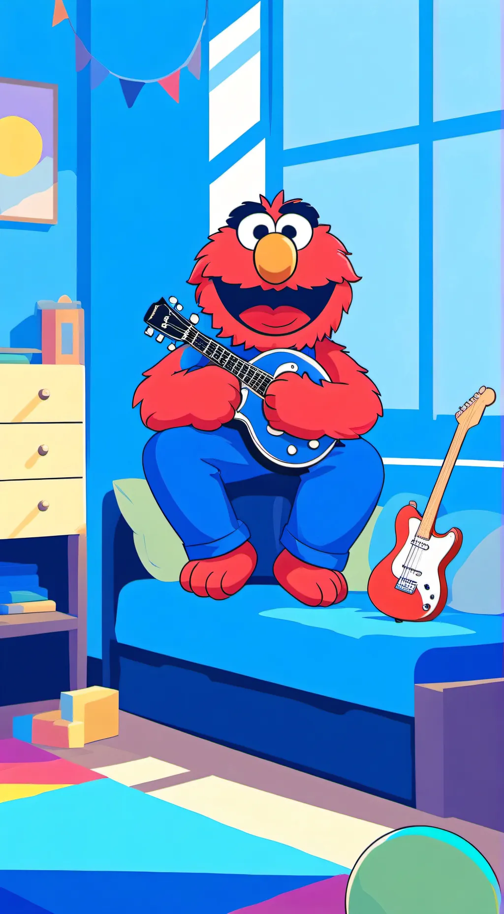 ai character: Elmo background