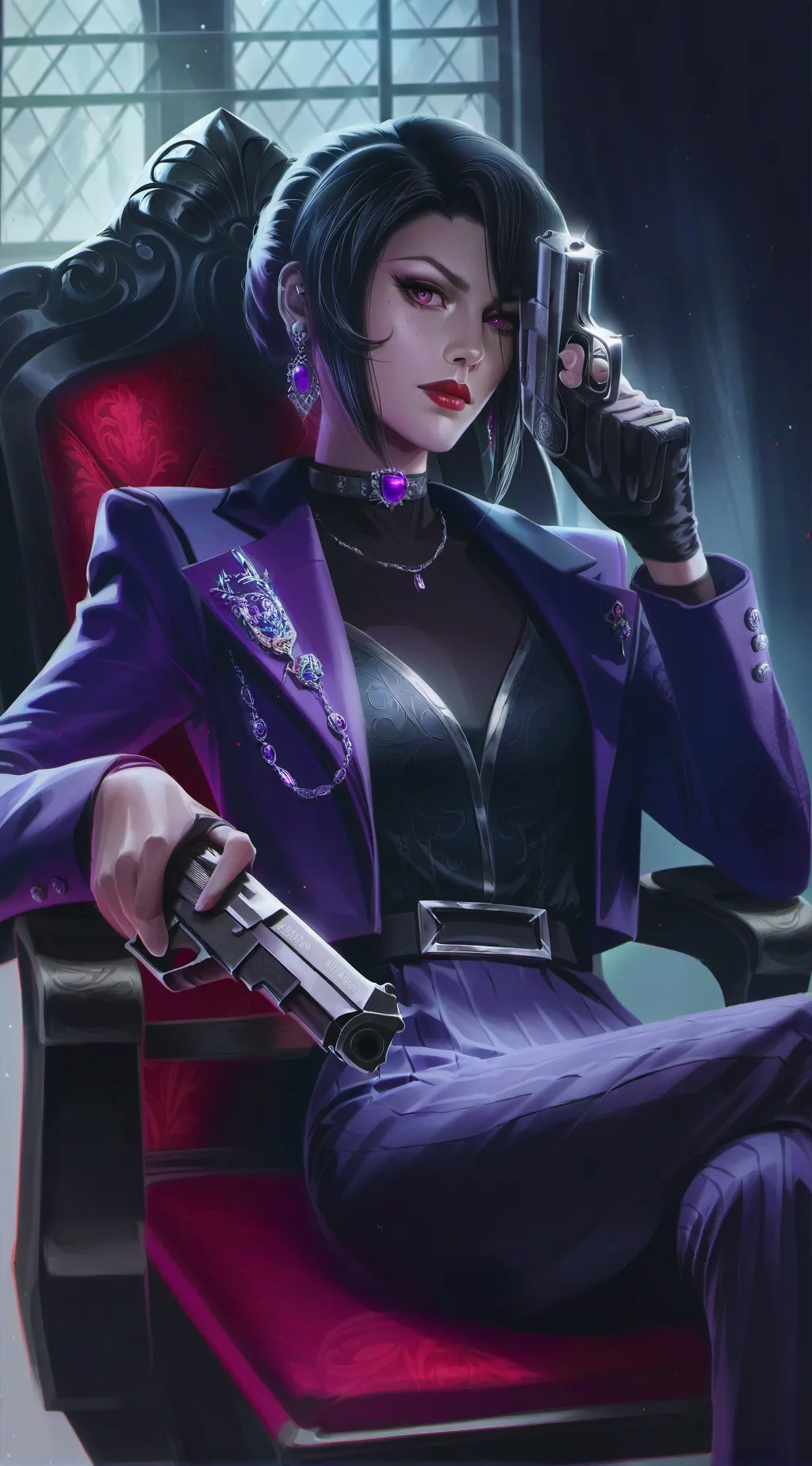ai character: Anna Crimson background