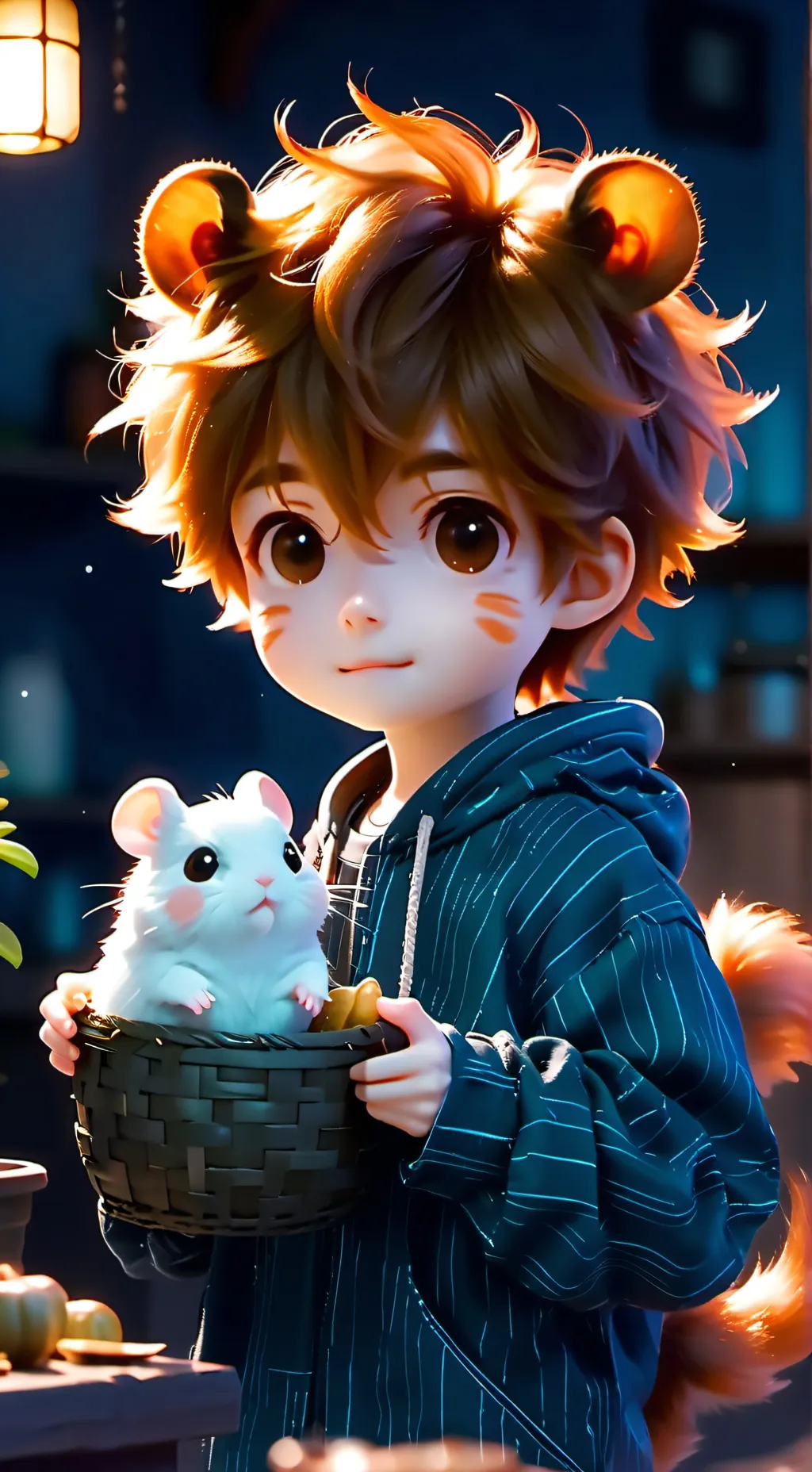 ai character: Grimm the Ginger background