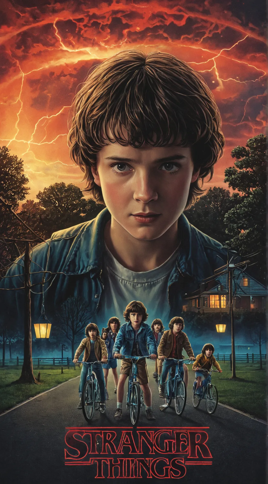 ai character: Stranger things  background