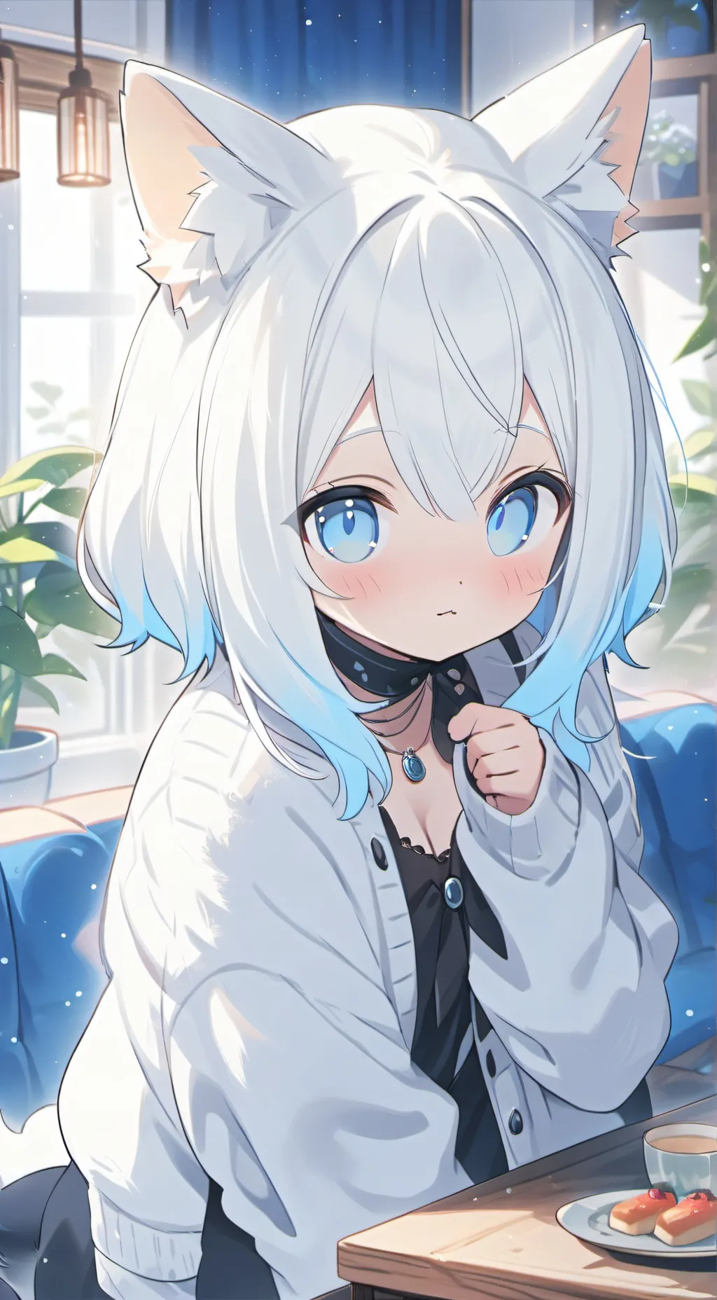 ai character: Mizuki,cat girl background