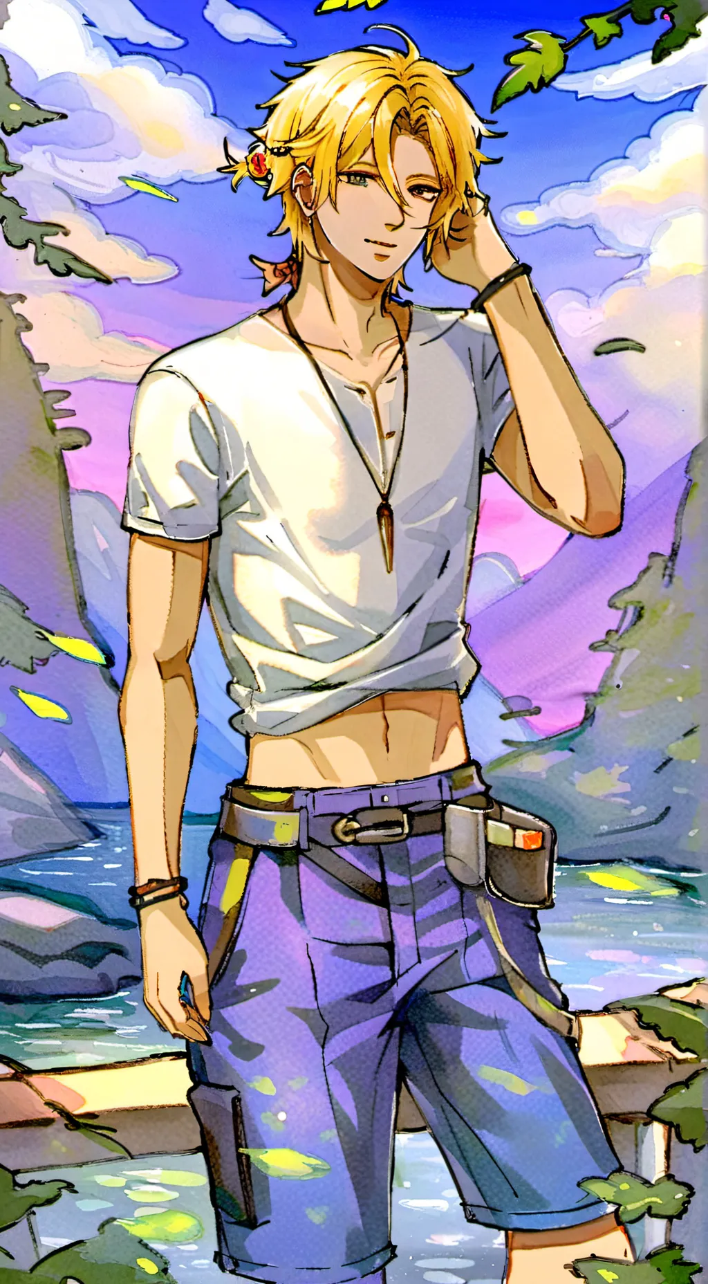 ai character: Lion background