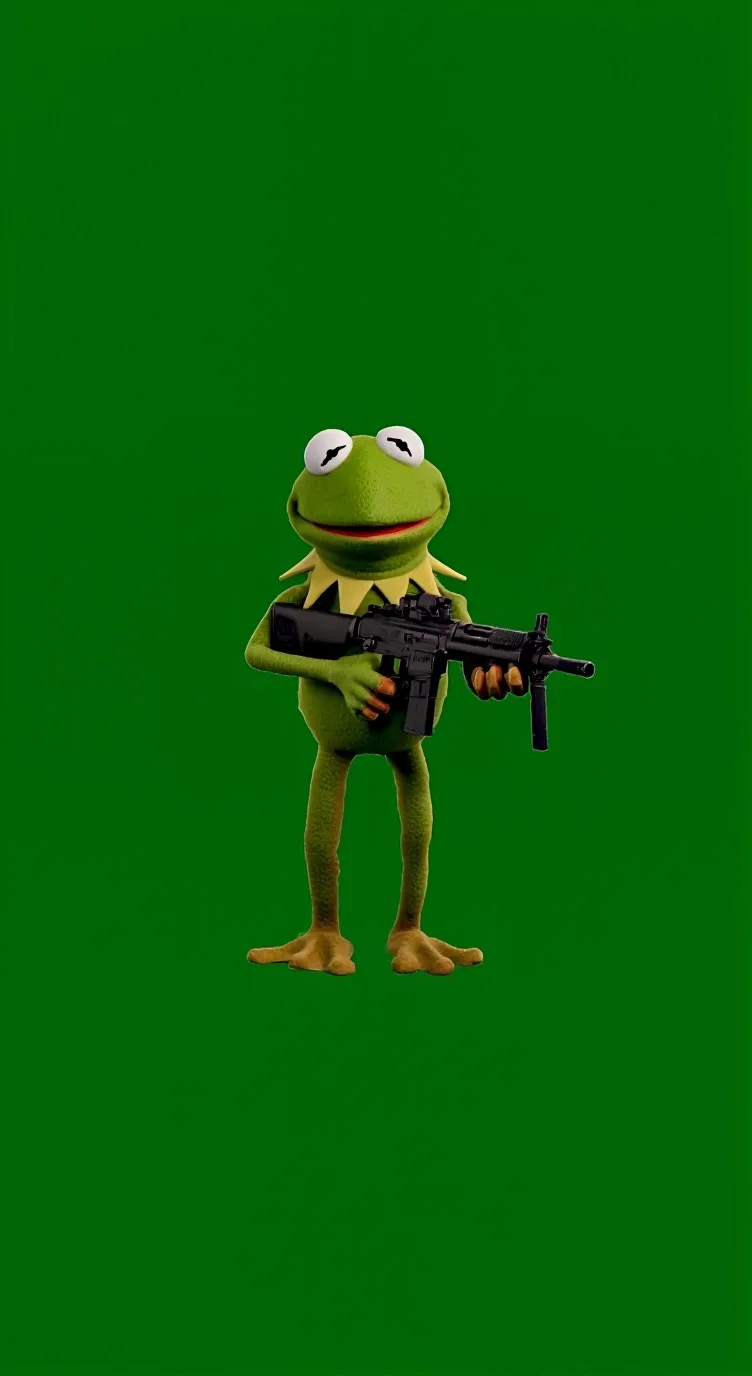 ai character: karmit the frog background