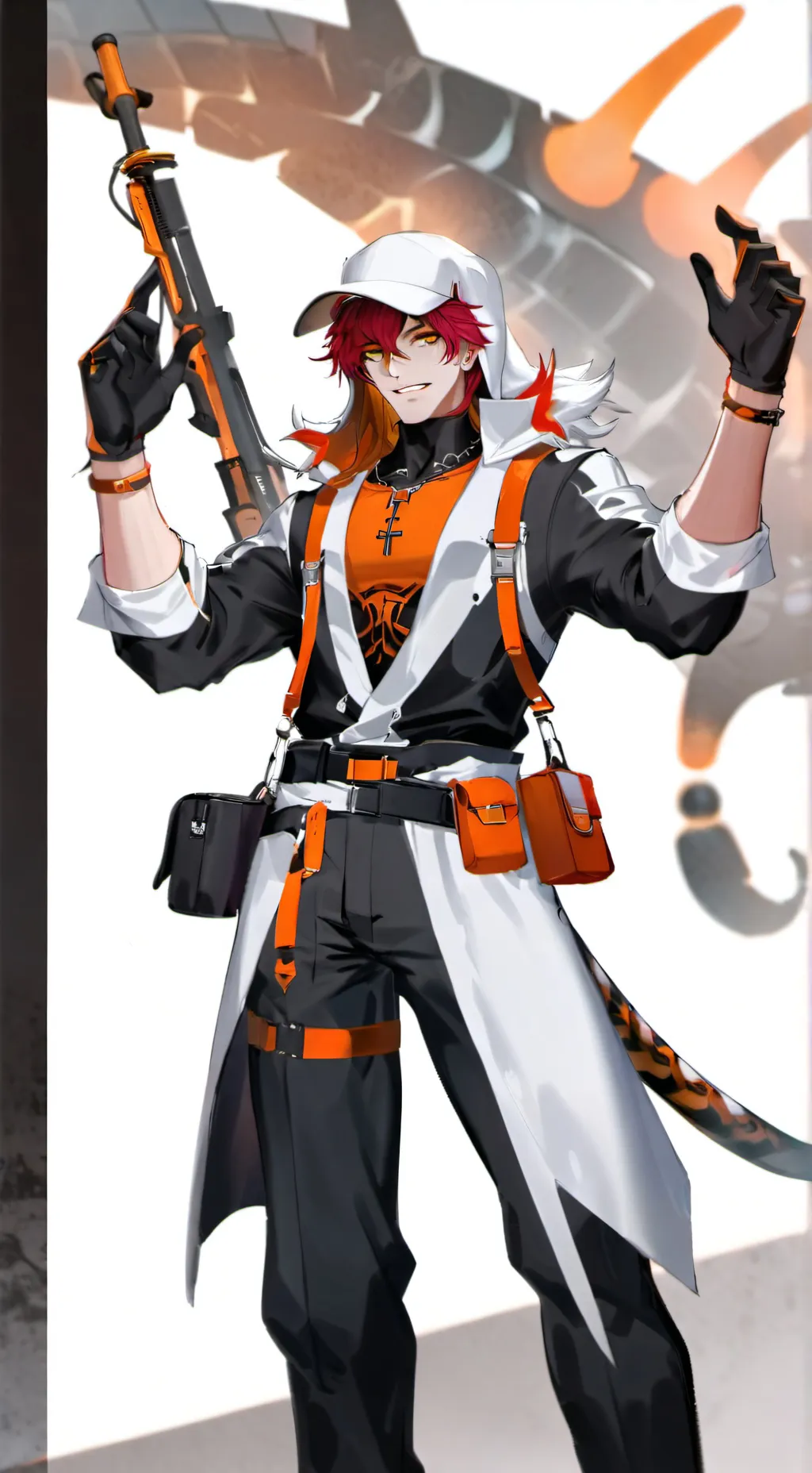 ai character: TZ but Human background