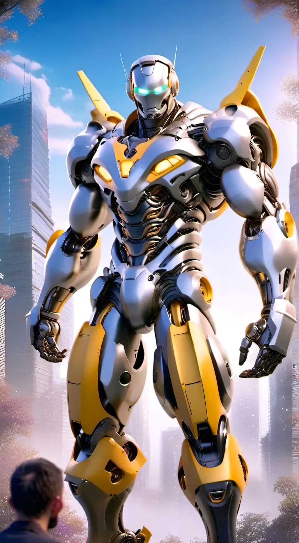 ai character: Titan tv man  background